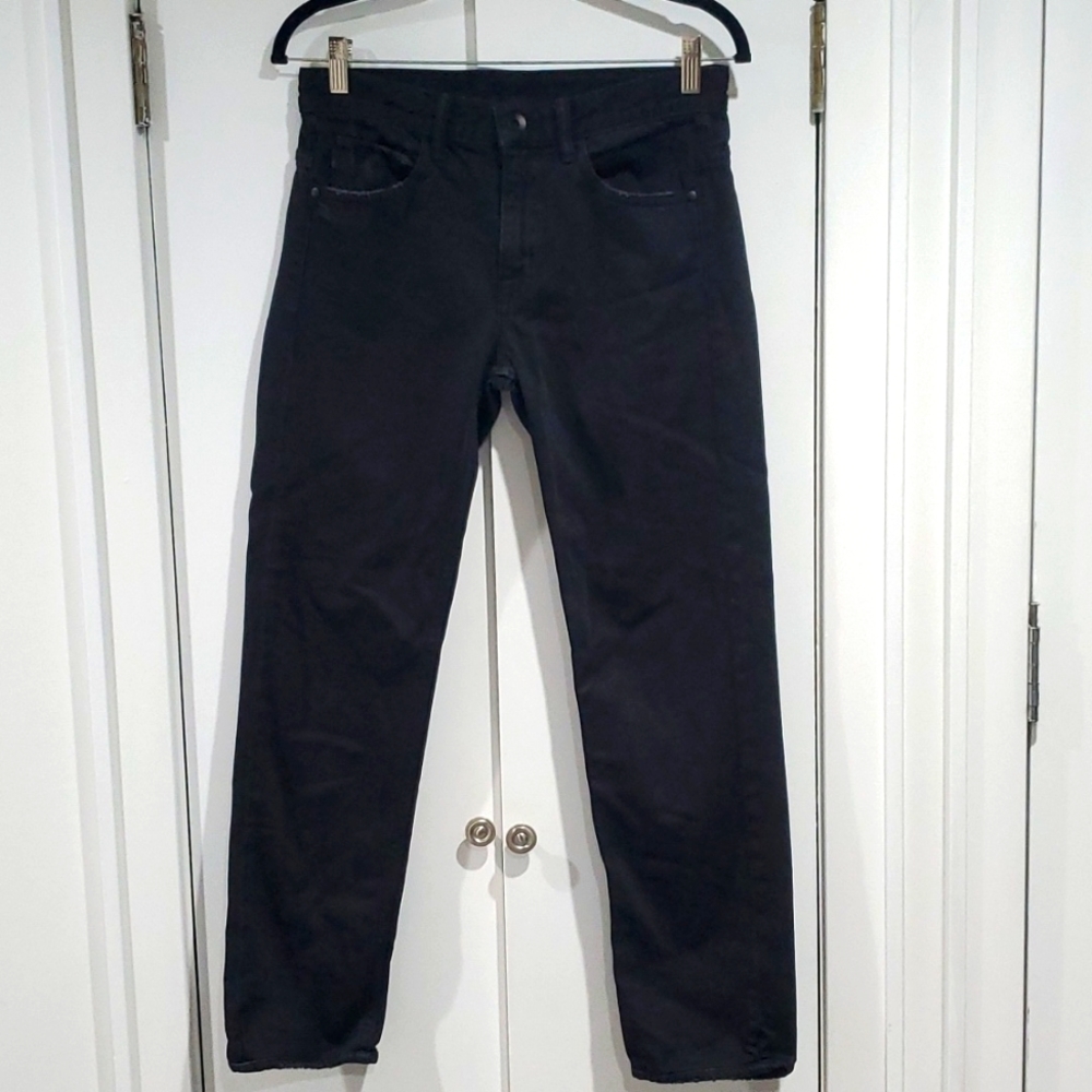 Helmut Lang Relaxed Tapered Jeans Black Destroy Premium Denim Jeans Size 26